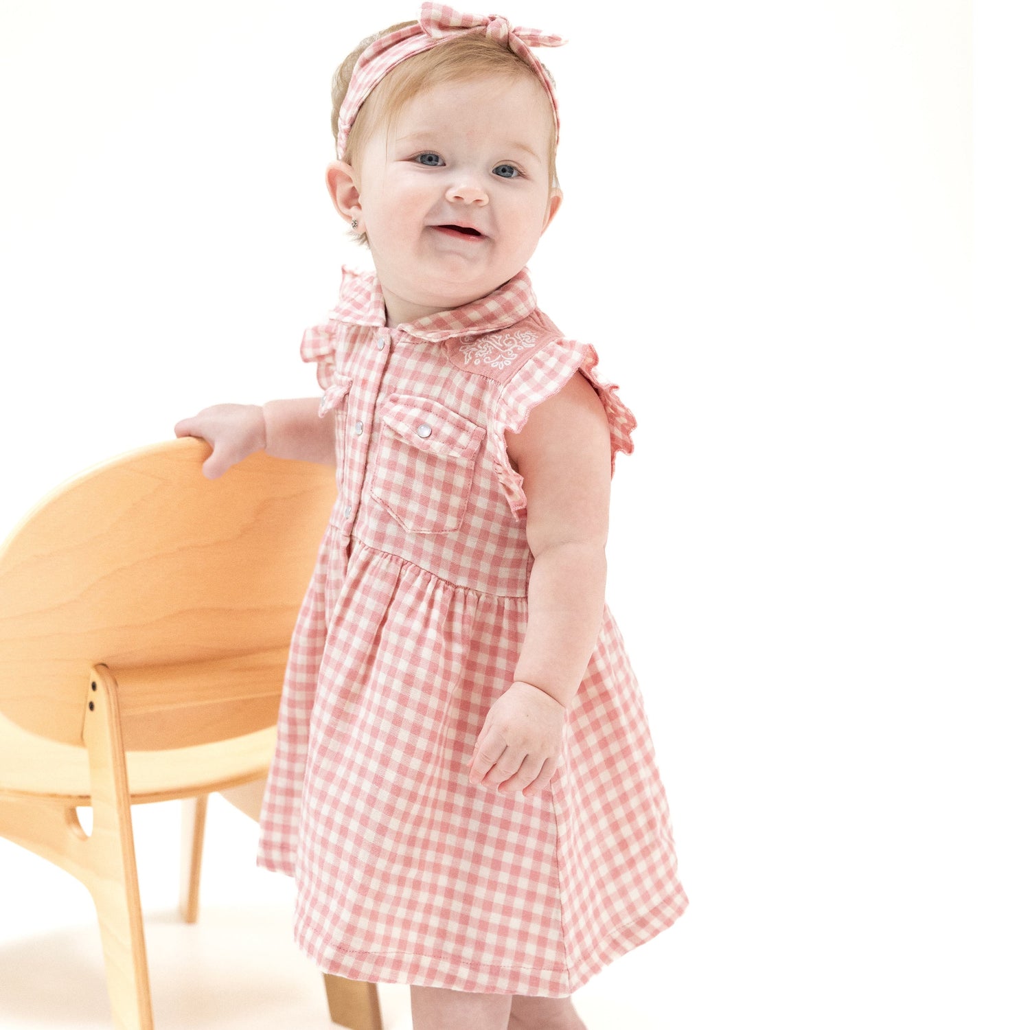 Western Pearl Snap Girls Dress