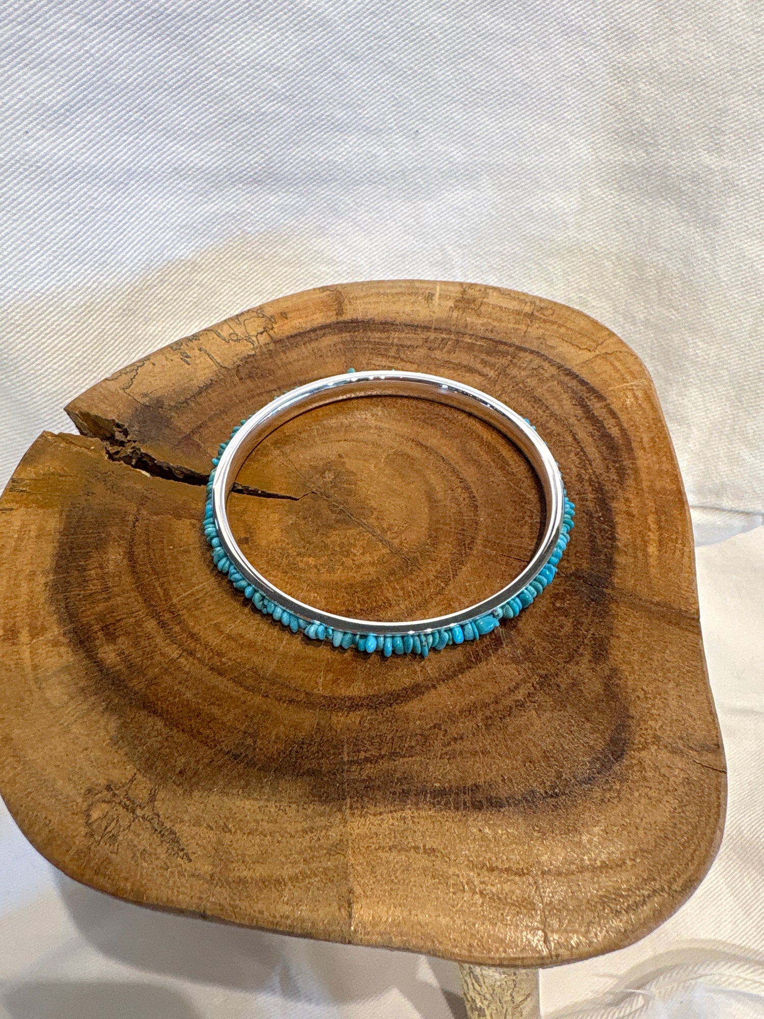 Paige Wallace Turquoise Tiny Chip Bangle