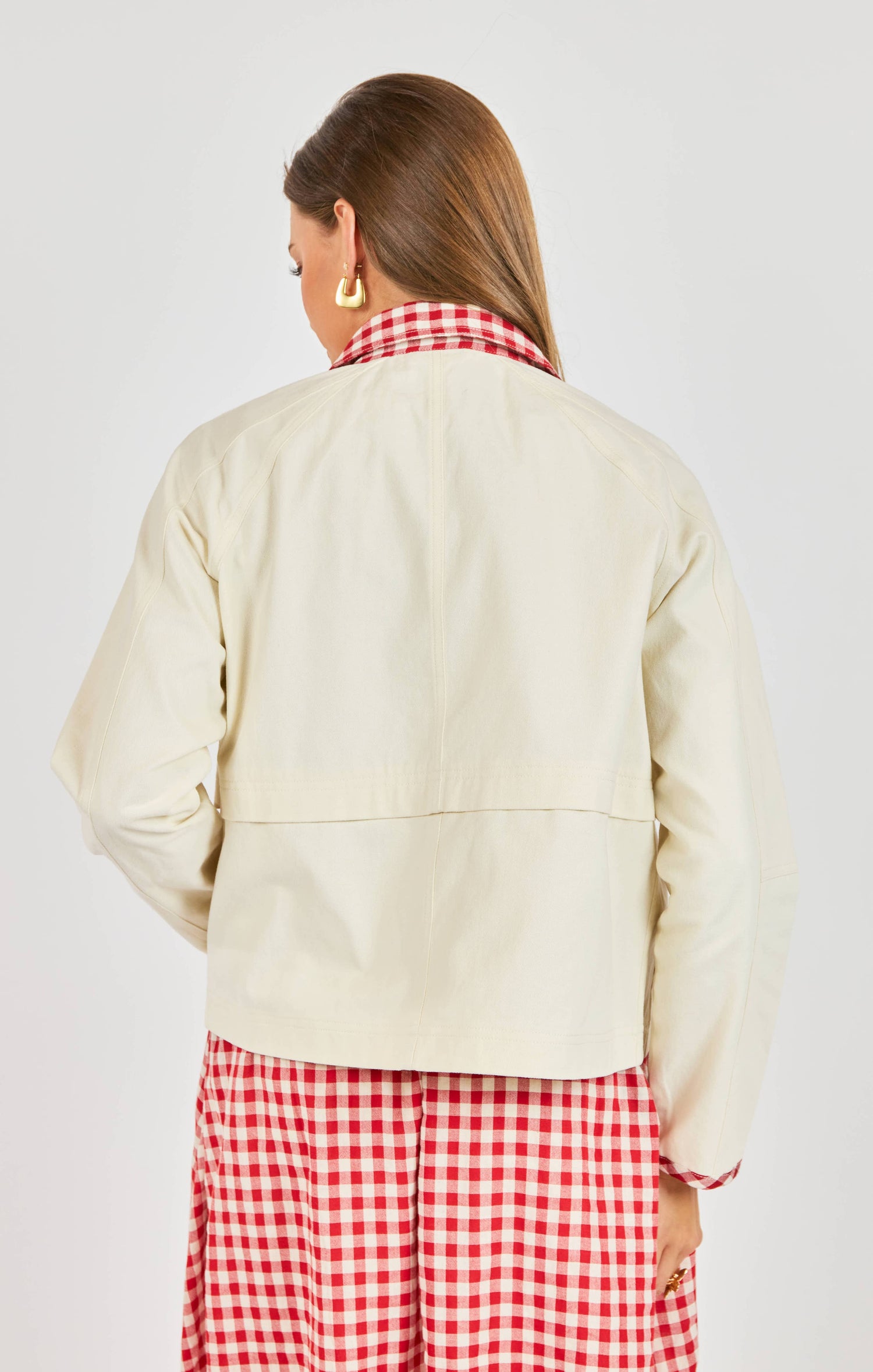 Teacup Gingham Barn Jacket
