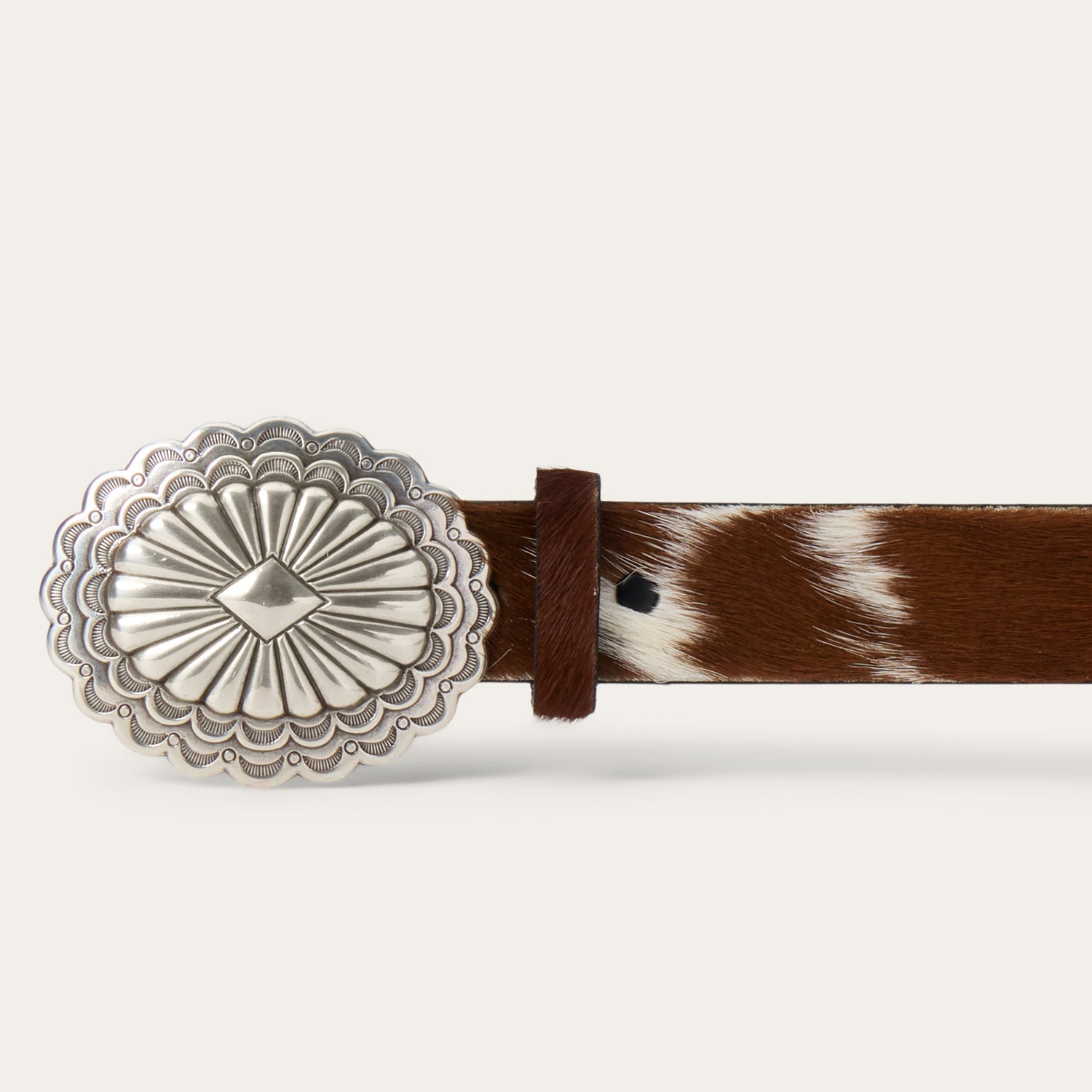 Stetson Hair On Hide Southwestern Buckle Belt