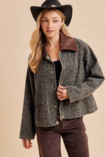 In Loom Leopard Chore Jacket fall layering jacket styled for rodeo and everyday cowgirl looks Park City
