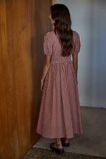 Womens prairie dress red plaid at Boltranchstore.com free shipping Ballerina Farm Clothing new arrival summer fall Doen
