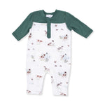 Kids western boutique Utah baby western fashion Pointer Pups and Duck Buddies Romper with Contrast Sleeves 969F26PPD Boltranchstore.com free shipping