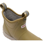 XTRATUF Womens Ice Fleece Lined Ankle Deck Boot Sea Kelp faux shearling lining and gray pull tab for warm everyday wear cowgirl