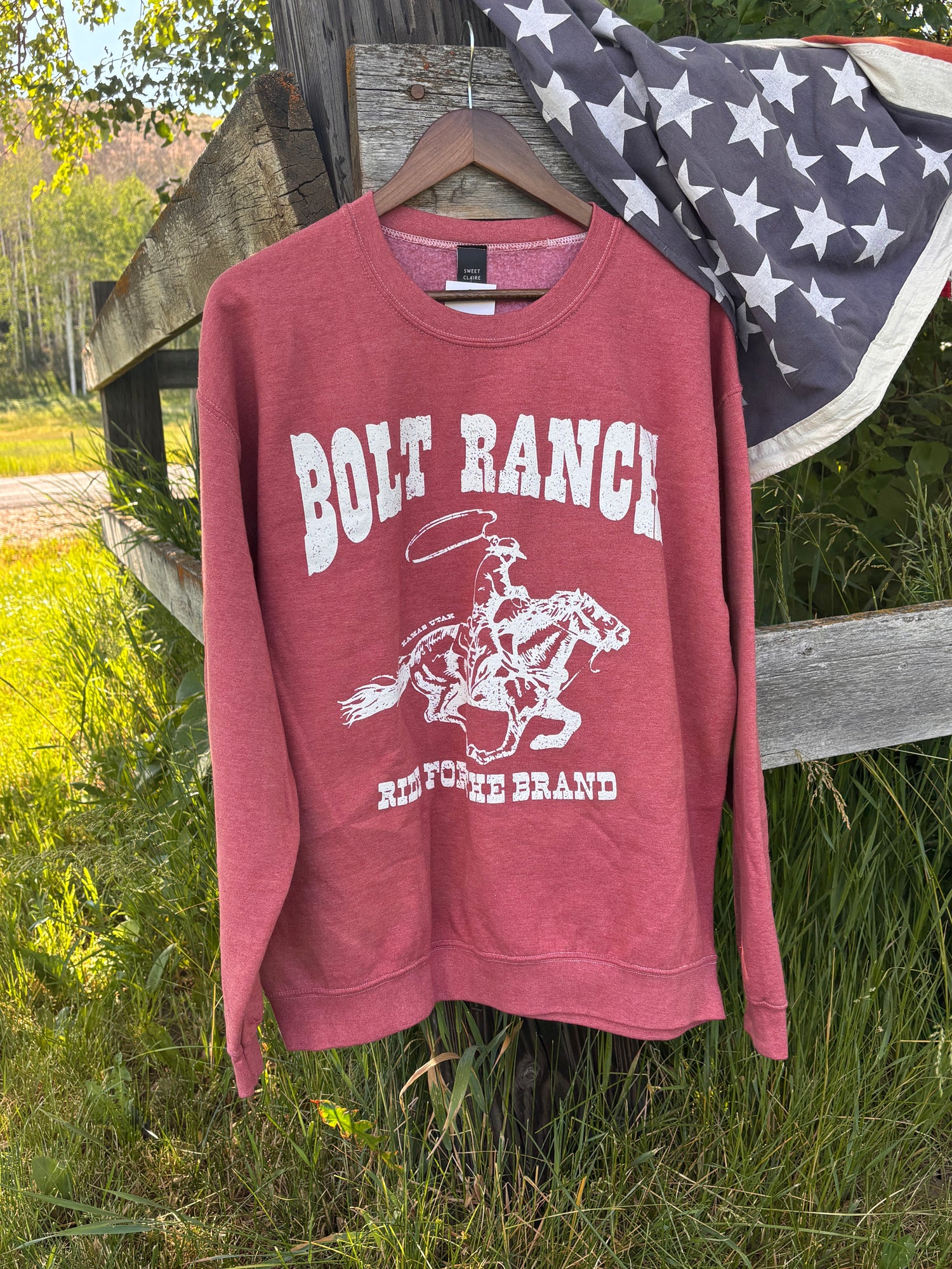 Bolt Ranch Ride For the Brand Crewneck