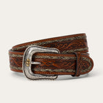Stetson Tooled Horse Hair Braided Edge Belt 9922500 mens womens western style  fashion accessories Boltranchstore.com Free Shipping
