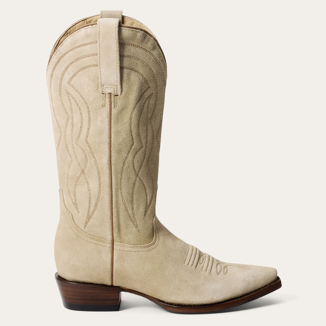 Stetson and THE GREAT Suede Cowboy Boot in Pearl Suede