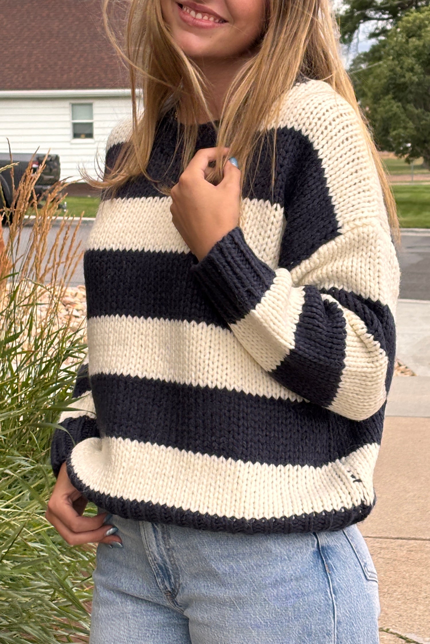 Striped Oversized Sweater