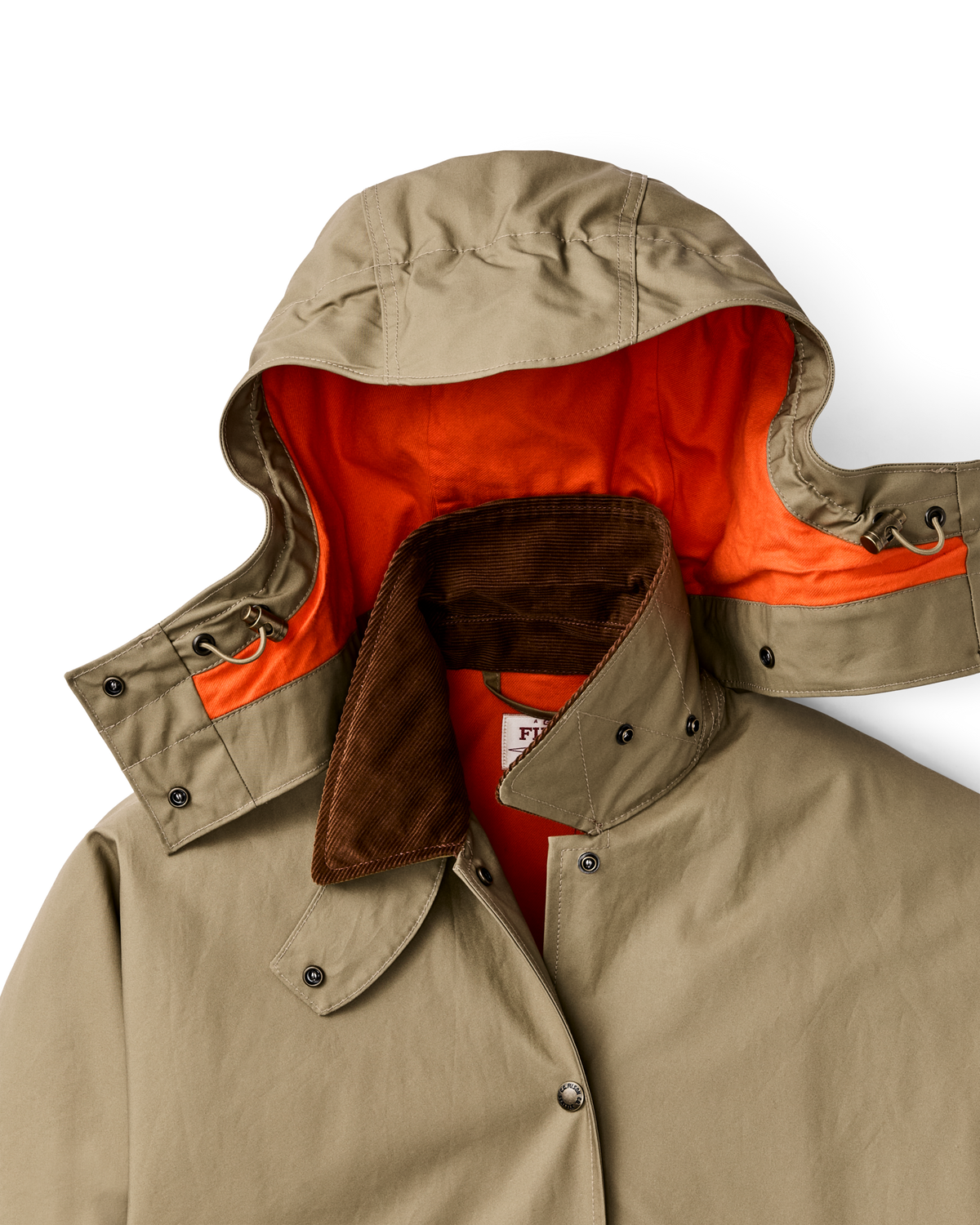 Filson Womens Harbor Front Waxed Jacket Marsh Tan machine washable waxed cotton that is easy to care for womens western clothing Kamas