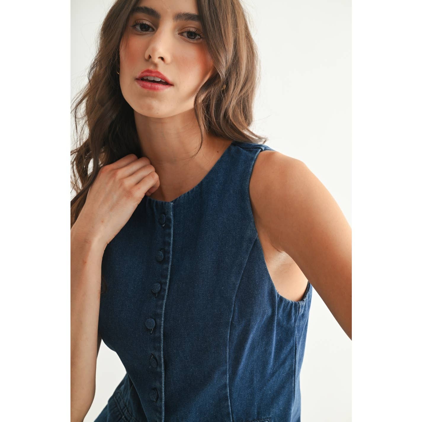 Cami Tailored Denim Vest