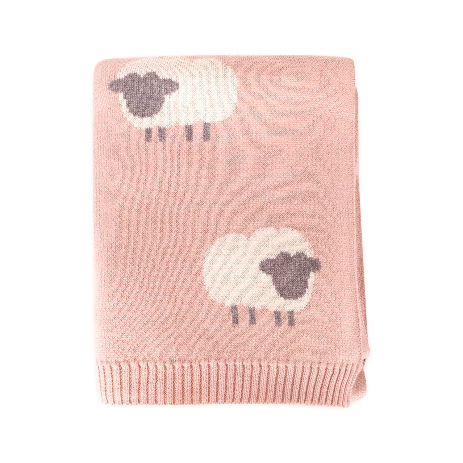 Woolly Lamb 3D Organic Cotton Jacquard Knit Baby Blanket