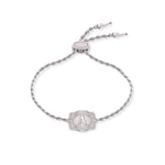 SpurWest Ultra Mini Belt Buckle Bracelet Initial Silver A B C D E F womens initial jewelry at Boltranchstore.com free shipping