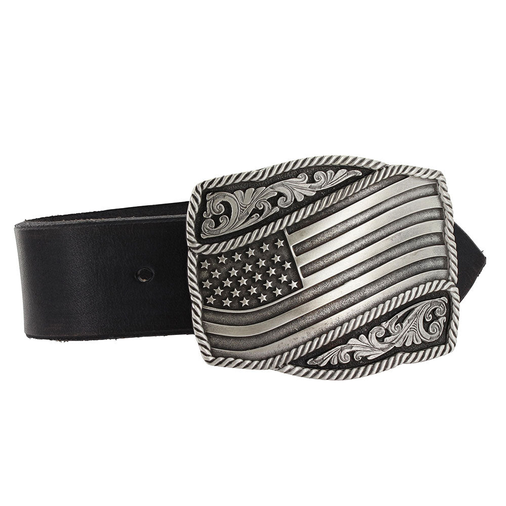 Montana Silversmiths Waving American Flag Buckle