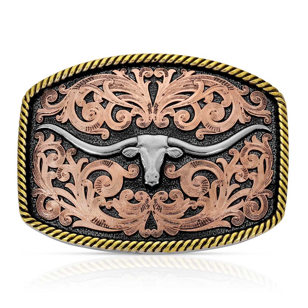 Montana Silversmiths Texas Longhorn Attitude Buckle