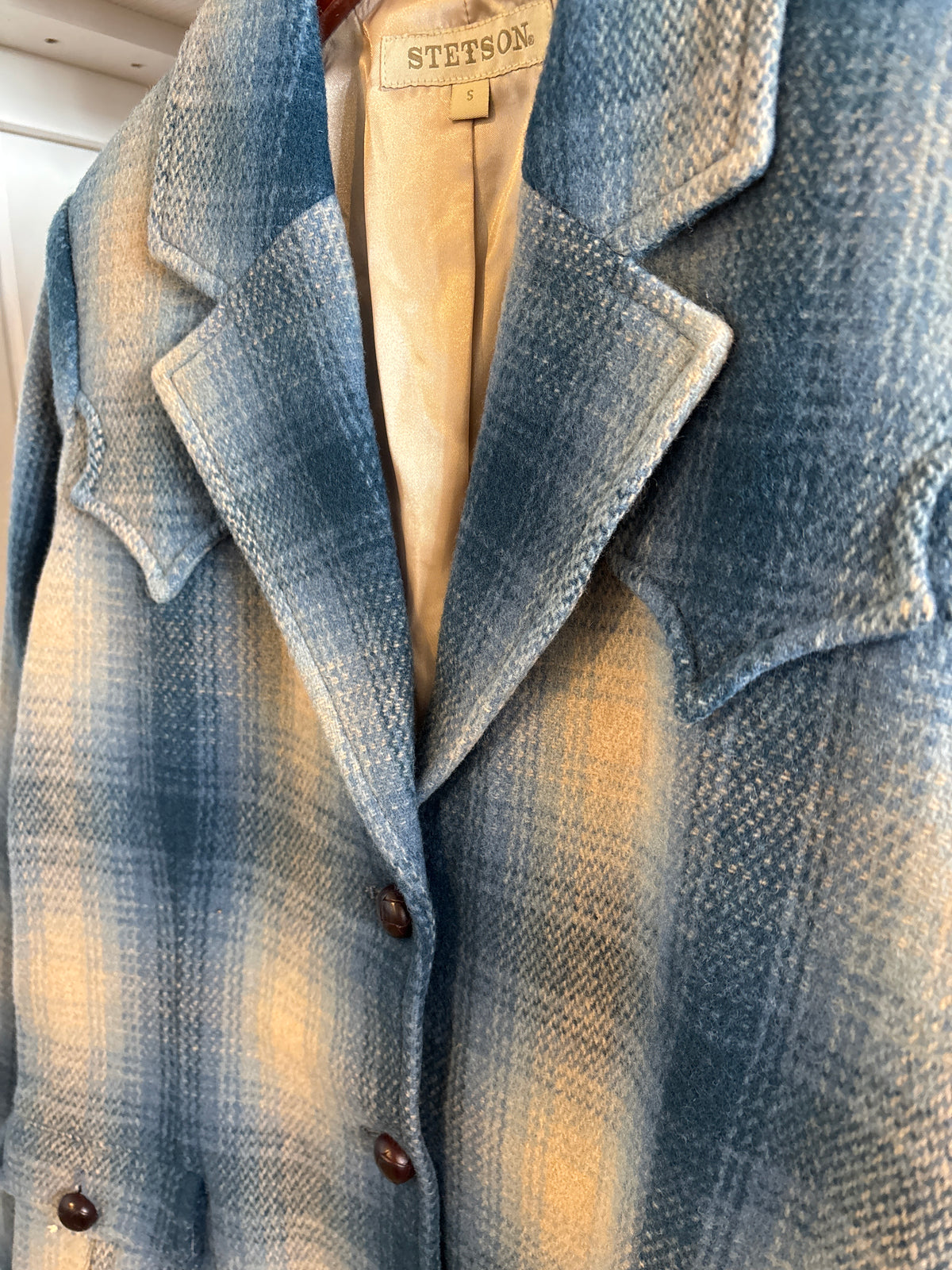 Stetson Womens Wool Plaid Blazer