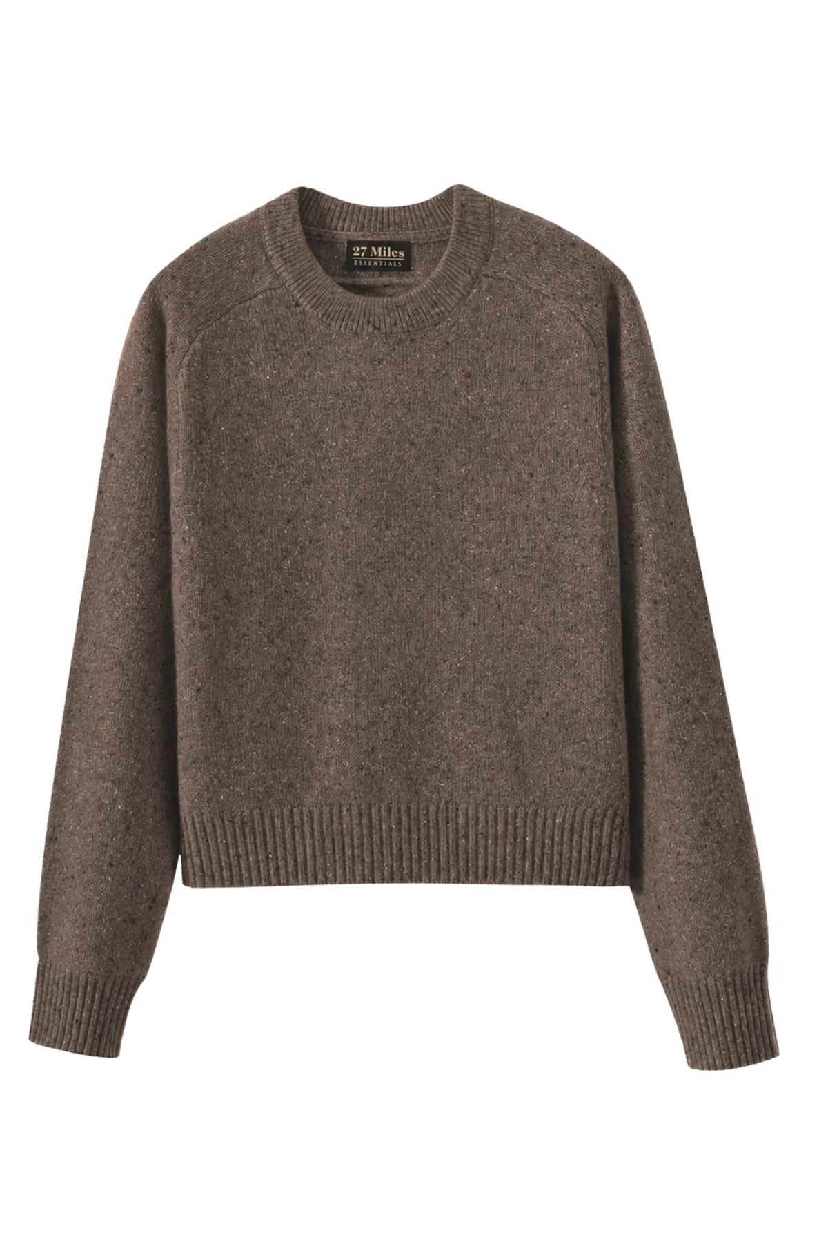 27 Miles Malibu Alyson Cropped Cashmere Crewneck Root cropped crew with saddle sleeve construction western fashion