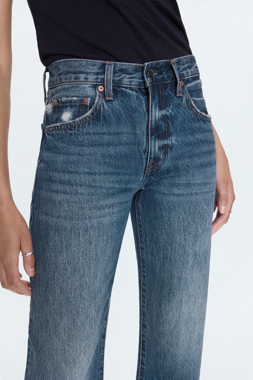 Pistola Lexi Mid Rise Bowed Straight Pants Artisan