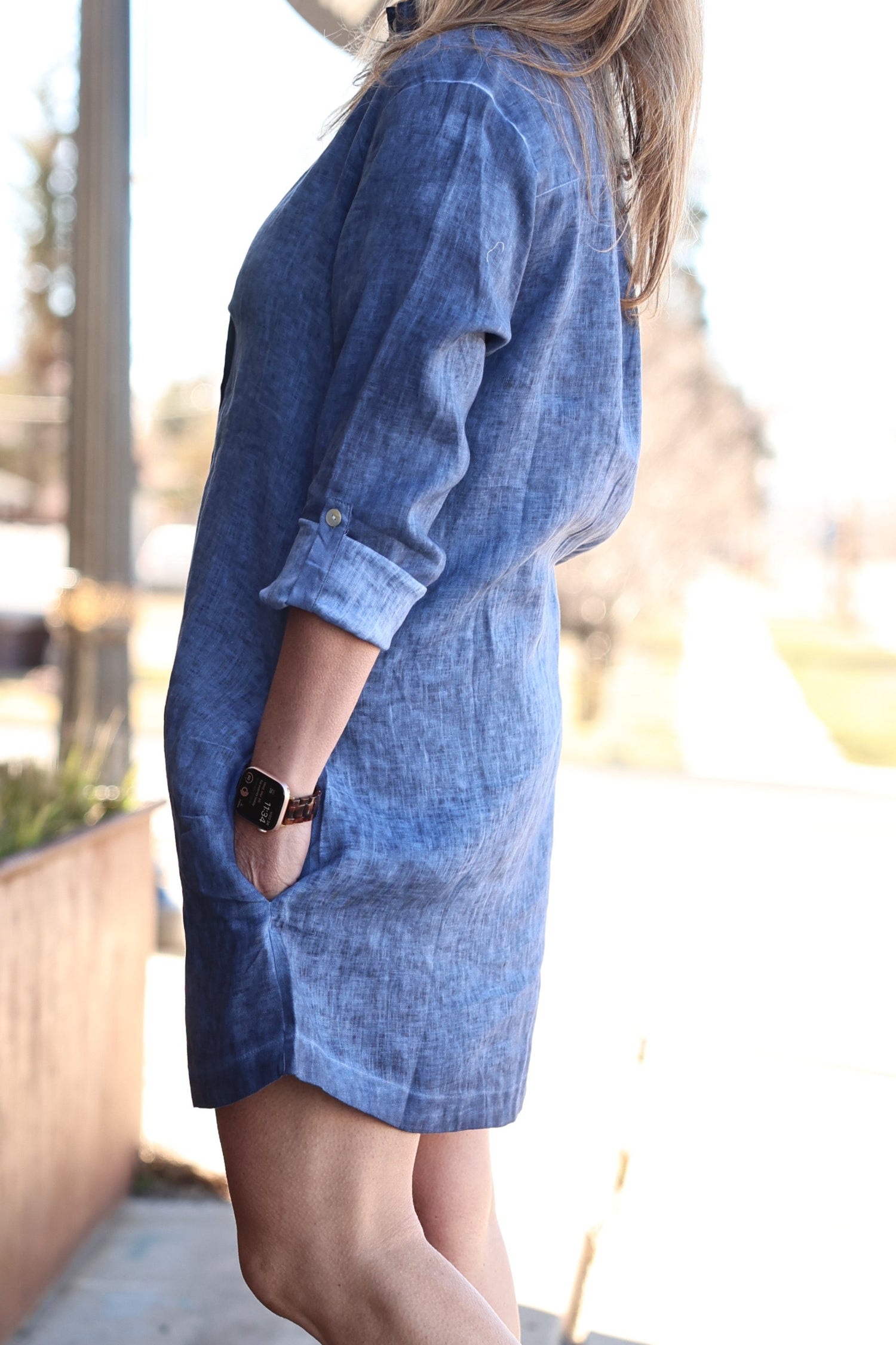 Abril Italian Denim Tunic Dress 