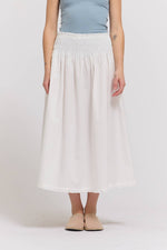Adri Eyelet Trim Smocked Waist Skirt at boltranchstore.com free shipping in stock style with anything up for down cowgirl boot white skirt 