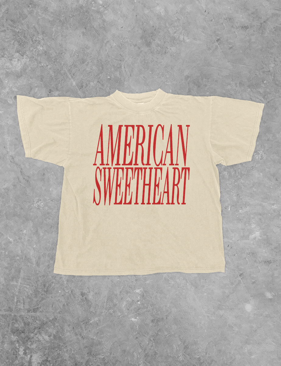 womens American Sweetheart Boxy Cotton Tee ivory cute western fashion style Boltranchstore.com Free Shipping Clandestine Undergroud