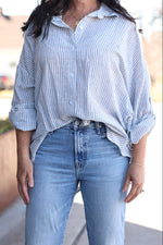 Angel Striped Button Shirt 