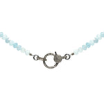 Makhala Aquamarine with Diamond Closure Oxidized Silver