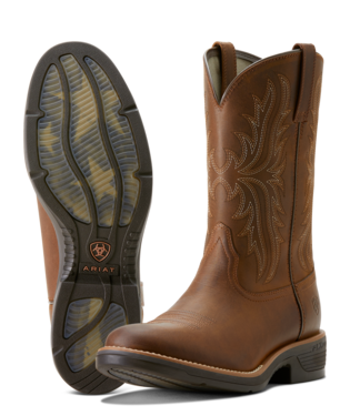 Ariat Mens Ridgeback Round Toe Boot at boltranchstore.com mens brown boot rubber sole round toe cowboy boot 