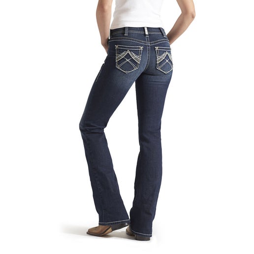 Ariat REAL Mid Rise Stretch Whipstitch Boot Cut