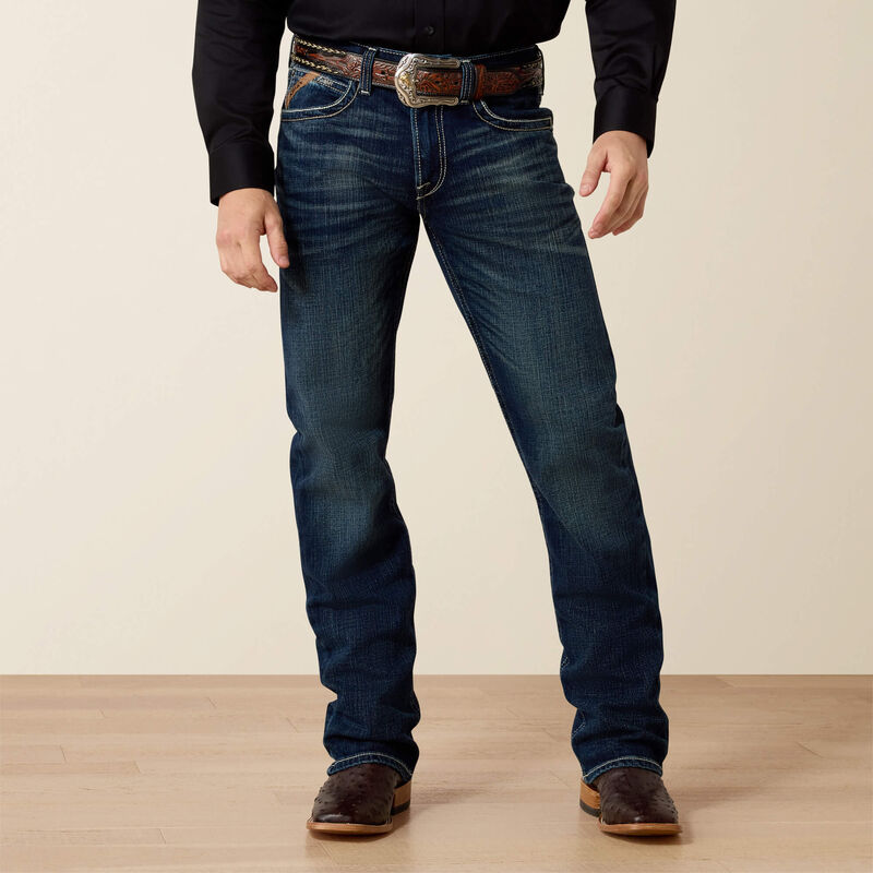 Ariat M4 Mens Adkins Boot Cut Jean Turnout  men Ariat western jeans at bolt ranch store in kamas utah 