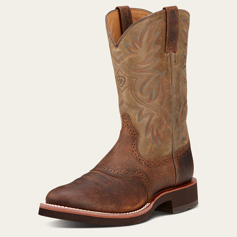 Ariat Mens Heritage Crepe W Toe Cowboy Boot shop at boltranchstore.com free shipping