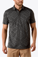 Ariat Mens Jacquard Printed Fitted Polo shop at boltranchstore.com western wear free shipping