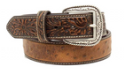 Ariat Mens Ostrich Print Hand Tooled Belt Find this at Boltranchstore