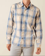 Ariat Mens Retro Horace Fitted Snap Shirt a fitted snap shirt with two snap down pockets available at boltranchstore.com