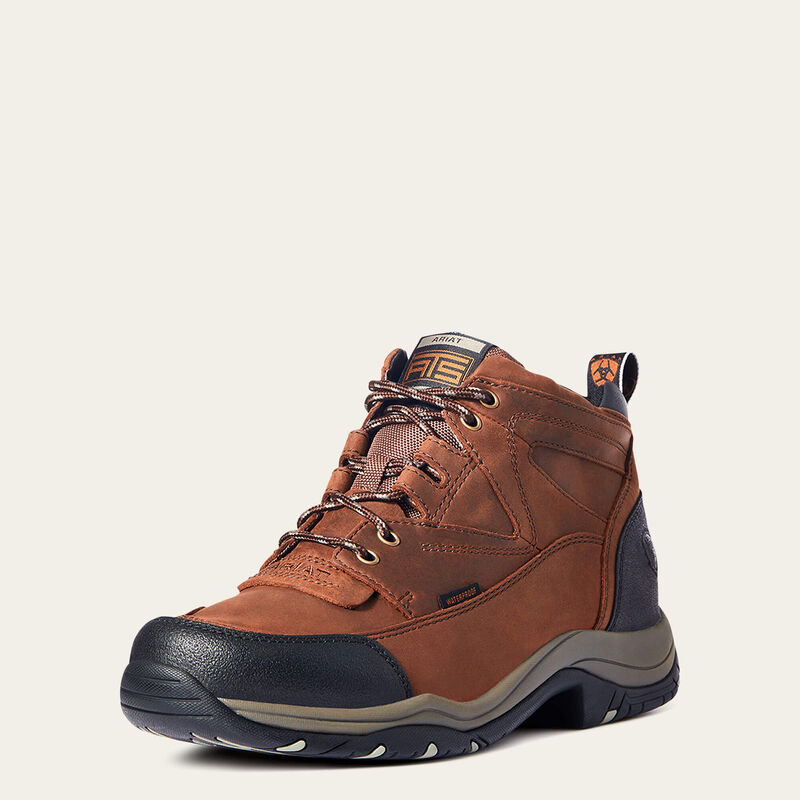 Ariat Mens Terrain Waterproof Boot in Copper available at boltranchstore.com