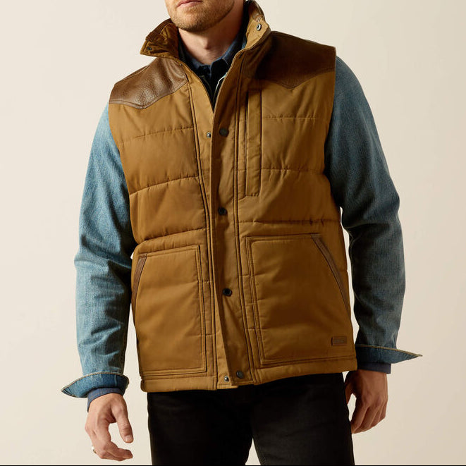 Ariat Mens Western Quilted Vest 10062439 outerwear western fashion mens fall winter coat Ariat Mens Western Quilted Vest