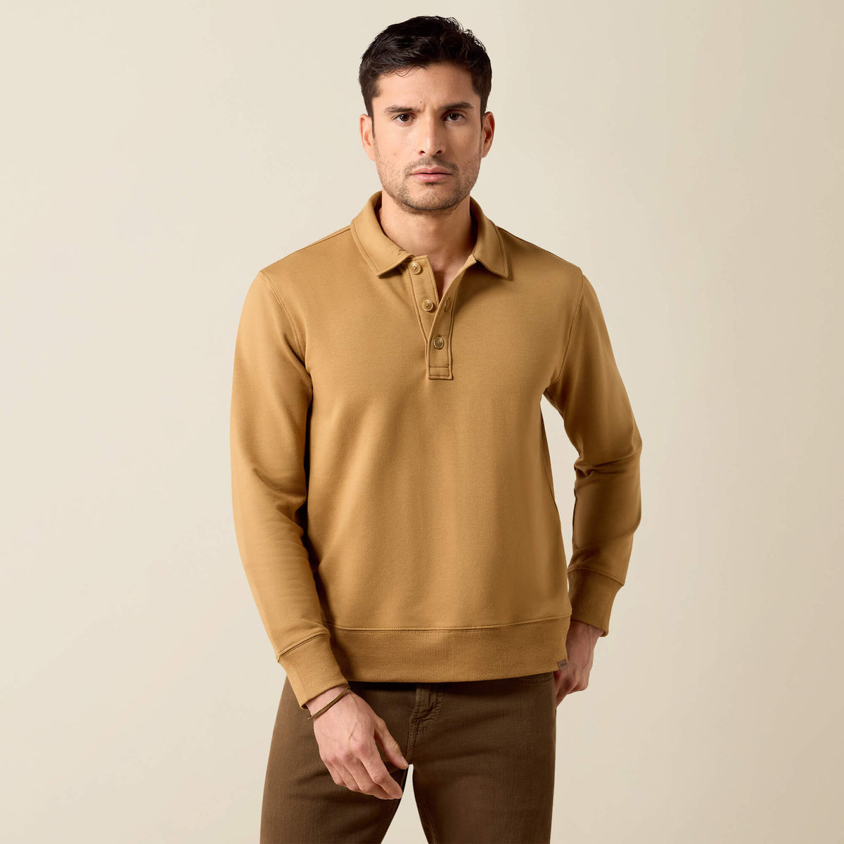 Ariat Wilton Sweatshirt tigers eye organic cotton blend pullover mens western clothing Utah SKU 10078989