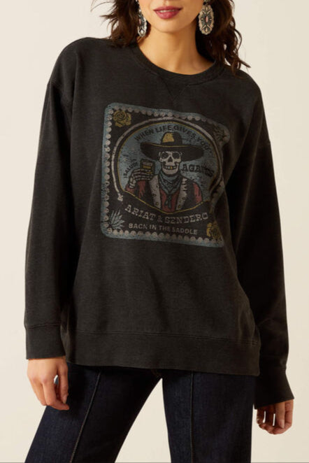 Ariat Womens Oversized Sendero When Life Gives You Agaves Sweatshirt 10062829 cowboy western fashion womens Boltranchstore.com free shipping