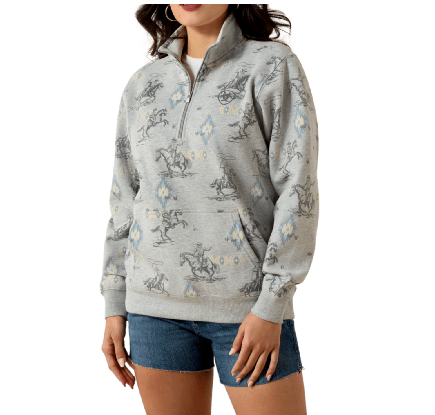 Ariat Womens Sapphire Quarter Zip buy at boltranchstore.com western wear cowgirl