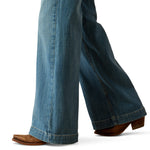 Ariat Womens Ultra High Rise Sloane Wide Leg Jeans bottom detail