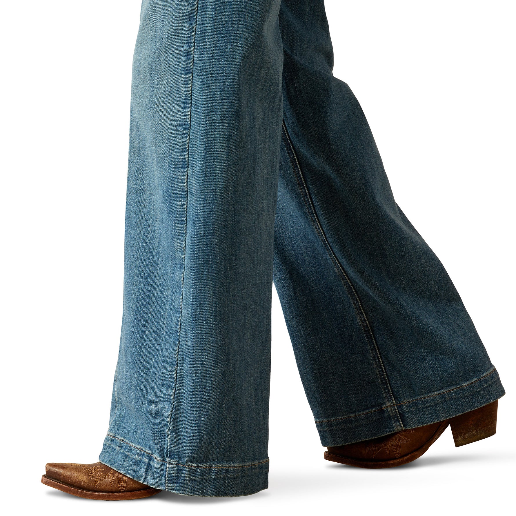 Ariat Womens Ultra High Rise Sloane Wide Leg Jeans bottom detail