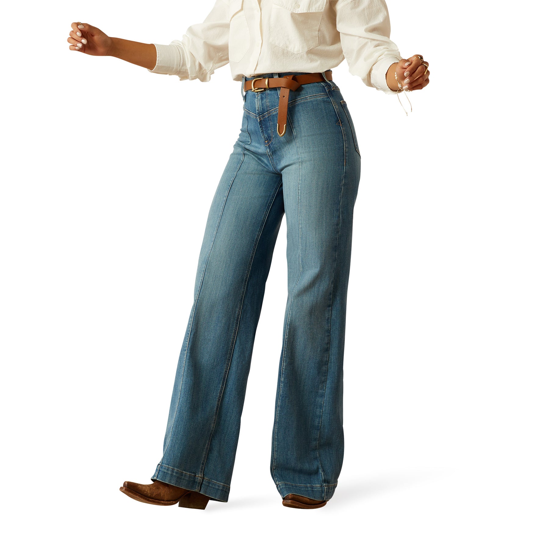 Ariat Womens Ultra High Rise Sloane Wide Leg Jeans 