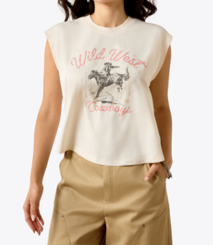 Ariat Womens Wild West Cropped T Shirt a perfect summer cropped tshirt for the sun at boltranchstore.com