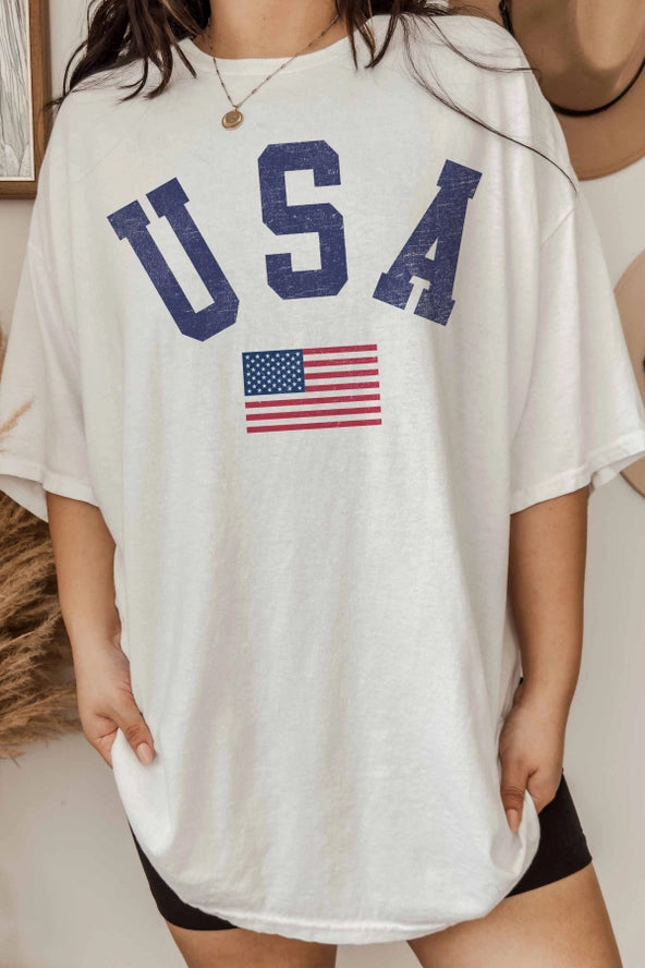 USA OVERSIZED GRAPHIC TEE