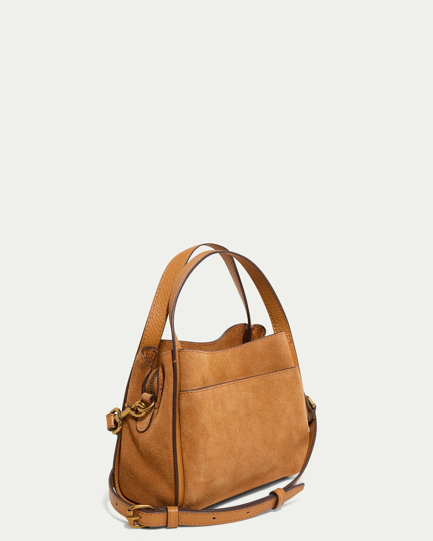 Auburn Mini Crossbody Bag a crossbody back in colors of cafe latte suede cordovan suede dark cherry suede at boltranchstore.com