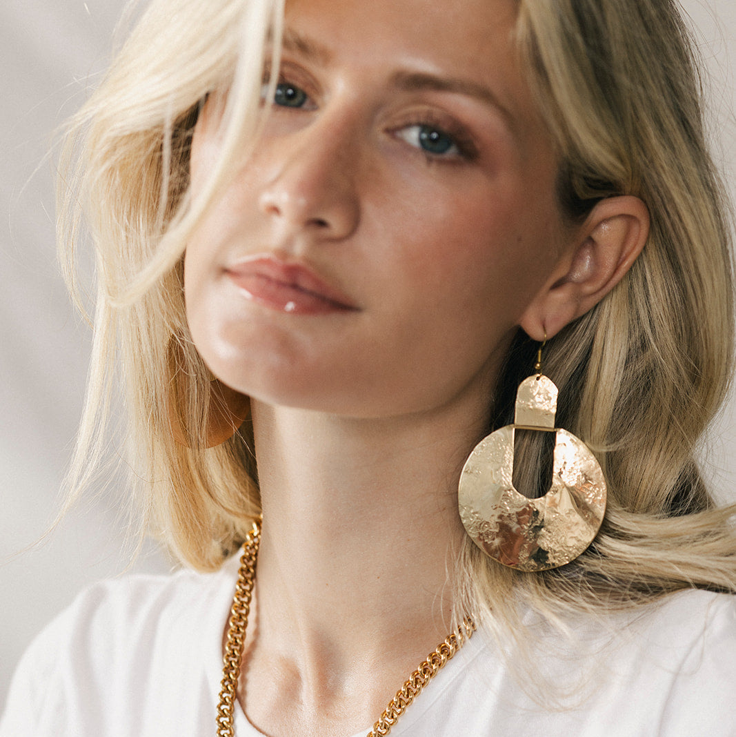 Twisted Silver Egypt Earrings