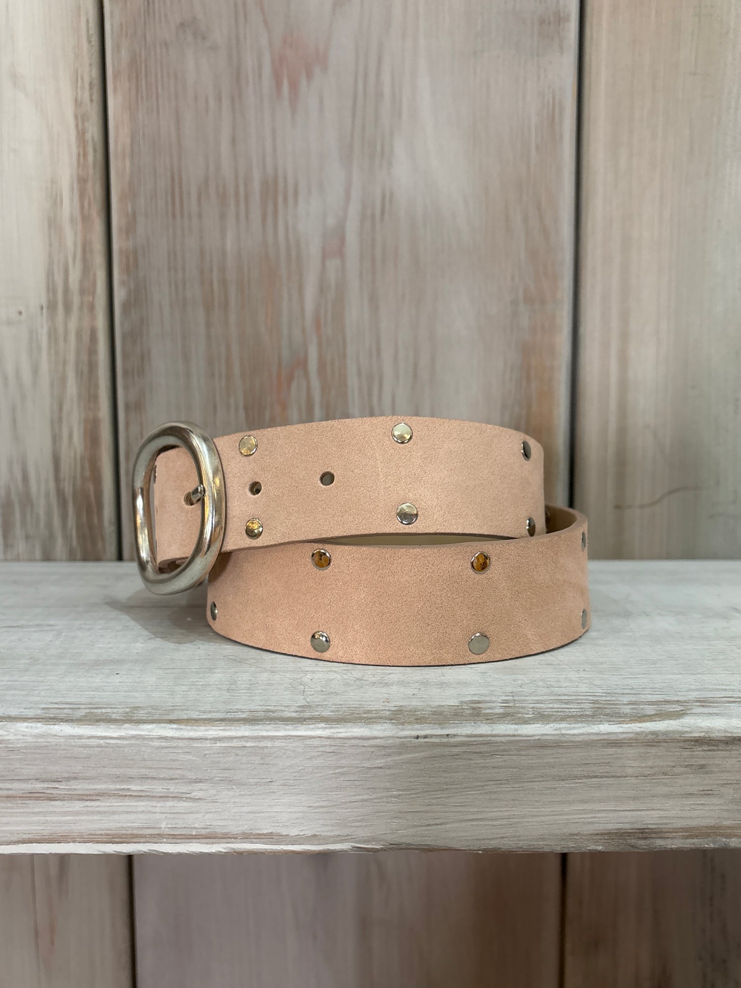 Devi Womens Tan Studded Belt