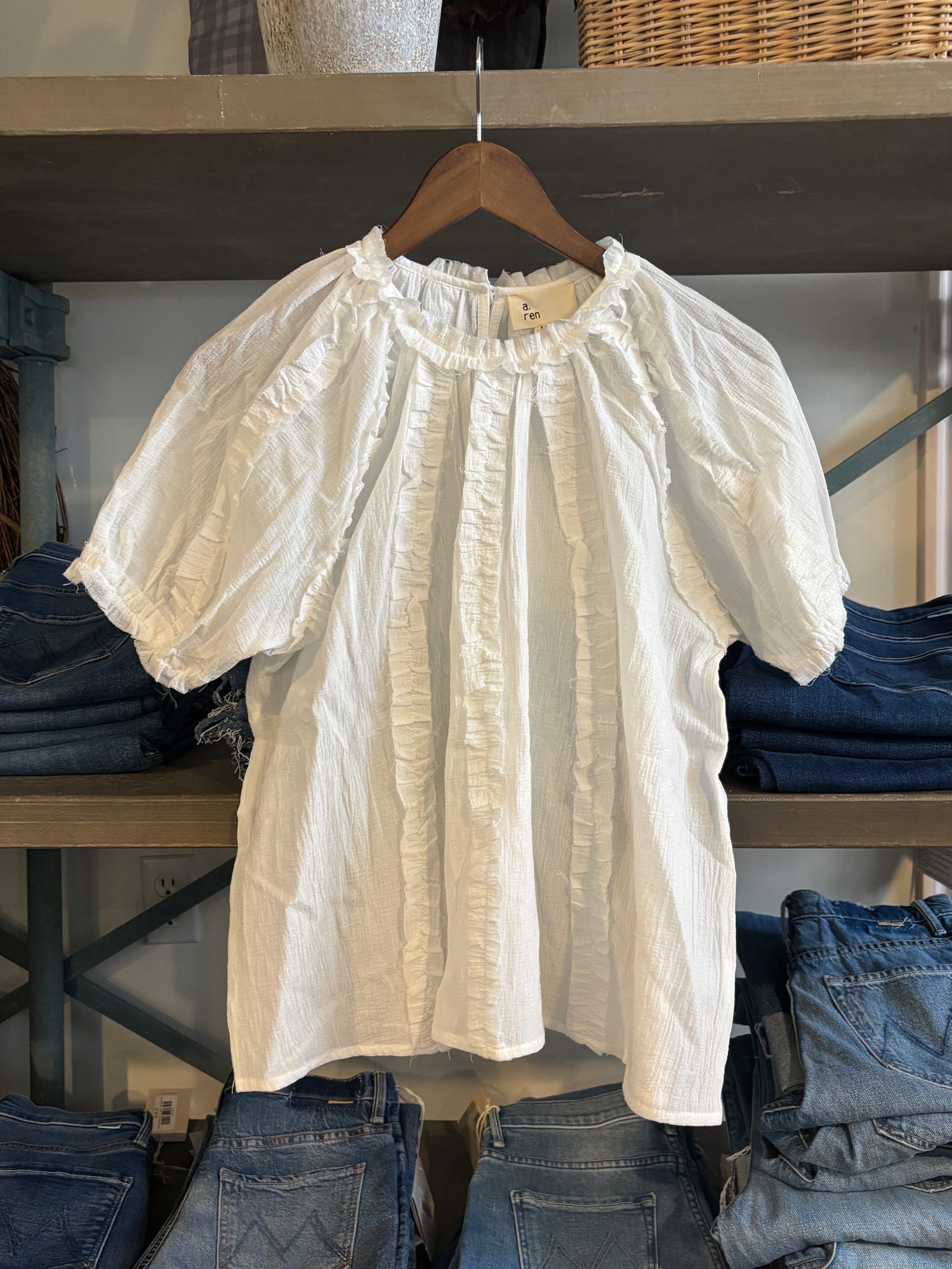 Jeanie Ruffled Panel Top