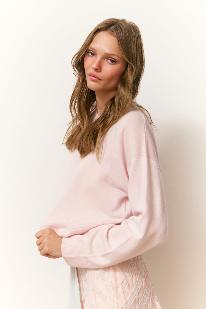LoveShackFancy Bellman Soft Cashmere Pullover