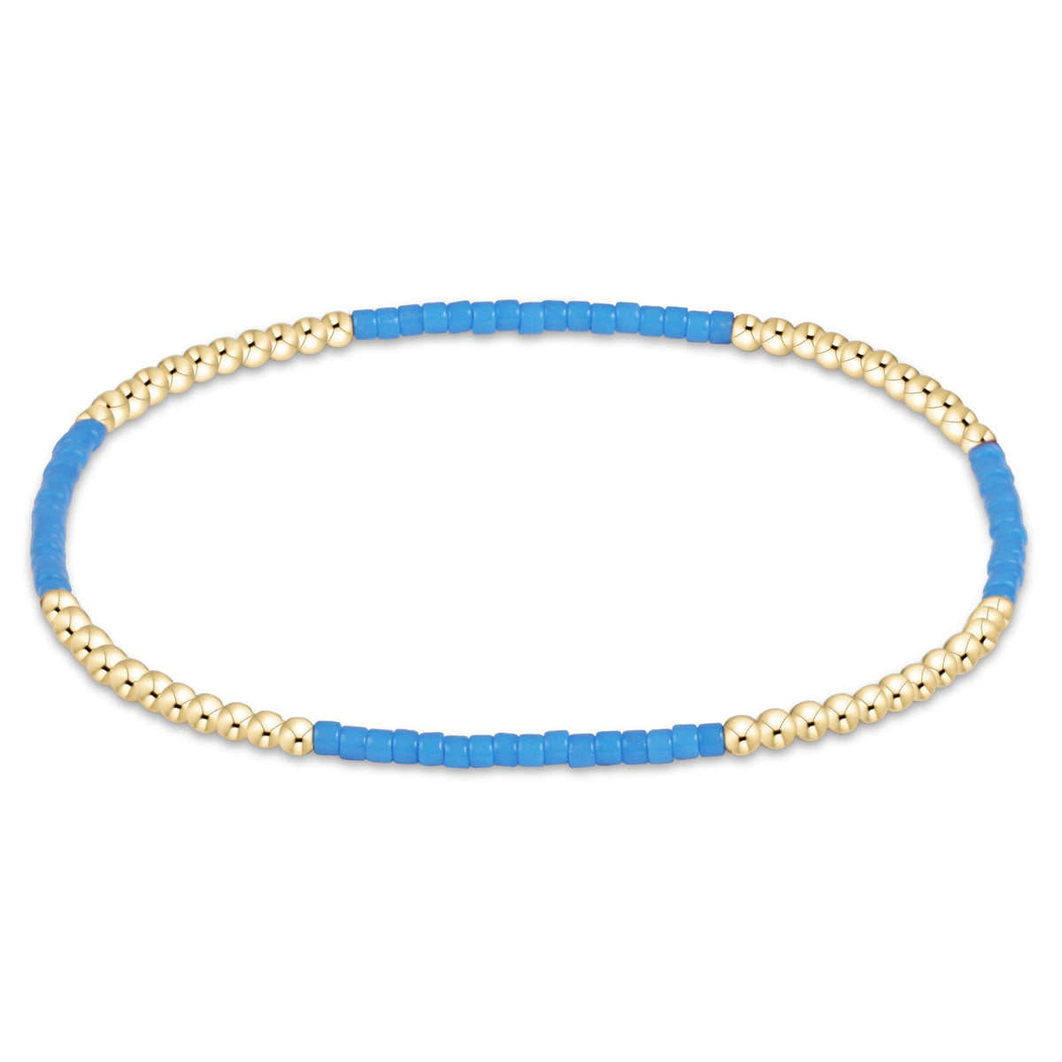 enewton Gameday Hope Blissful Bracelet Cobalt cobalt blue seed bead stretch bracelet with gold filled beads cowgirl western fashion Utah SKU BGDHOPBLFCOB