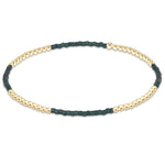 enewton Gameday Hope Blissful Bracelet Dark Green deep green seed bead stretch bracelet with gold filled beads womens western boutique Park City SKU BGDHOPBLFDKGRN